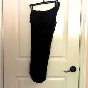 One Shoulder Windsor Black Formal Mini Dress